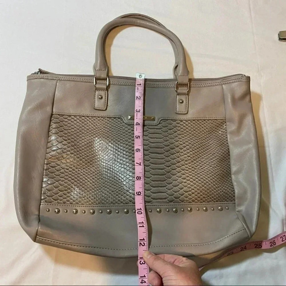Nine West taupe faux animal skin tote bag - Picture 5 of 8